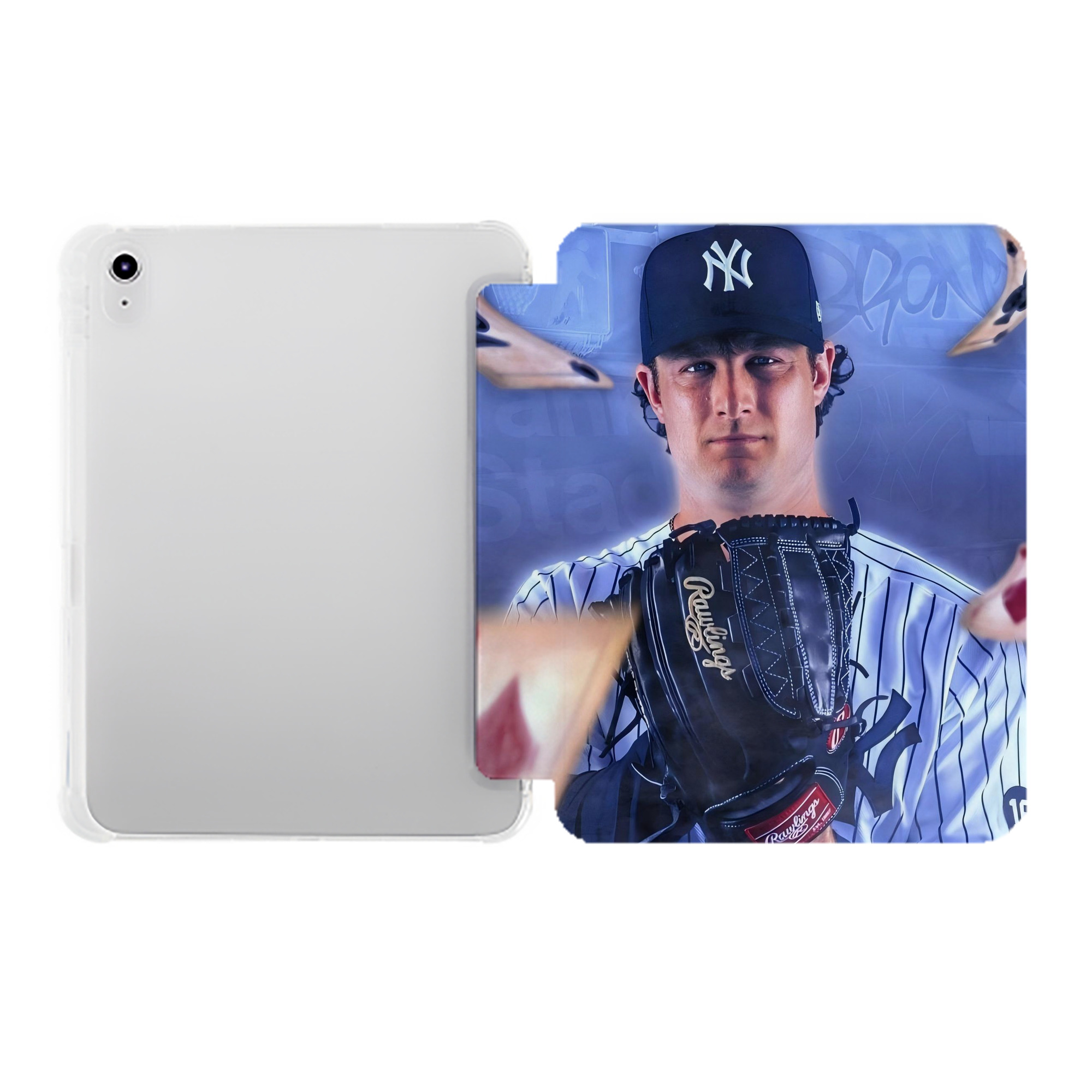 Gerrit Cole 9 Premium Tri-Fold PU Leather & Silicone IPad Case With Pencil Slot – Fits 9.5,10.5,10.9 – Adjustable Stand, Slim, Protective